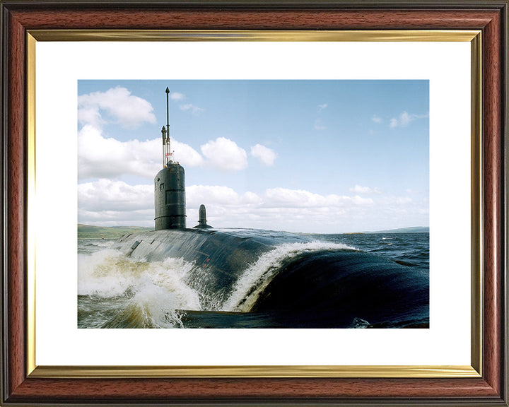 HMS Superb (S109) Photo Print - Low Starboard Bow View - Royal Navy Swiftsure Class Submarine Posters, Prints, & Visual Artwork Hampshire Prints 10 x 8 Classic Frame Yes