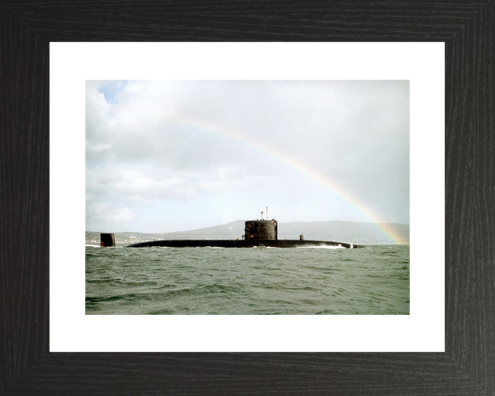 HMS Swiftsure (S126) Photo Print - Starboard View - Royal Navy Swiftsure Class Submarine Posters, Prints, & Visual Artwork Hampshire Prints 10 x 8 Black Frame Yes