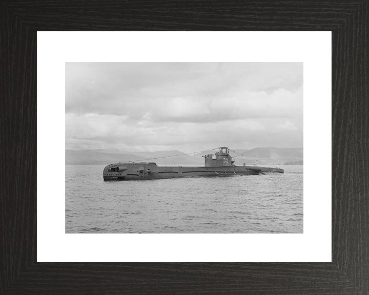 HMS Tabard (P342) Photo Print - Port Side View - Royal Navy T Class Submarine Posters, Prints, & Visual Artwork Hampshire Prints 10 x 8 Black Frame Yes