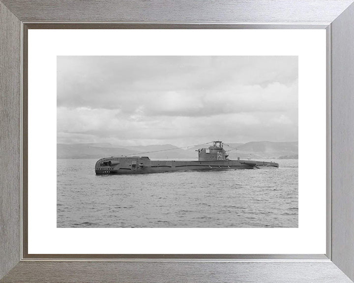 HMS Tabard (P342) Photo Print - Port Side View - Royal Navy T Class Submarine Posters, Prints, & Visual Artwork Hampshire Prints 10 x 8 Silver Frame Yes