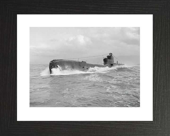 HMS Taku (N38) Photo Print - Port Side View - Royal Navy T Class Submarine Posters, Prints, & Visual Artwork Hampshire Prints 10 x 8 Black Frame Yes
