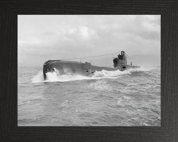 HMS Taku (N38) Photo Print - Port Side View - Royal Navy T Class Submarine Posters, Prints, & Visual Artwork Hampshire Prints 10 x 8 Black Frame No