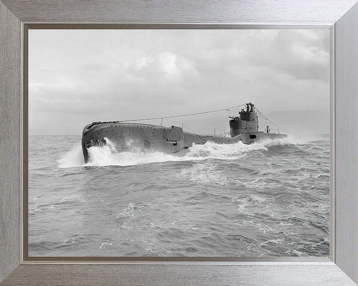HMS Taku (N38) Photo Print - Port Side View - Royal Navy T Class Submarine Posters, Prints, & Visual Artwork Hampshire Prints 10 x 8 Silver Frame No