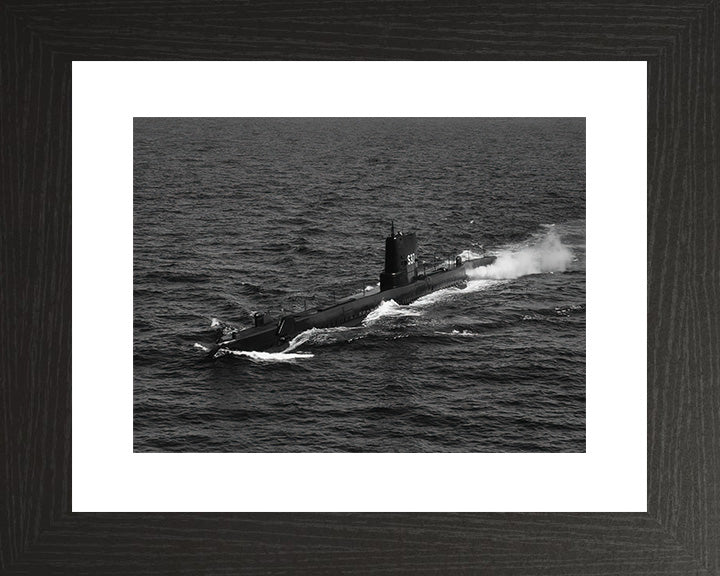 HMS Talent (P337) Photo Print - Port Side View - Royal Navy T Class Submarine Posters, Prints, & Visual Artwork Hampshire Prints 10 x 8 Black Frame Yes