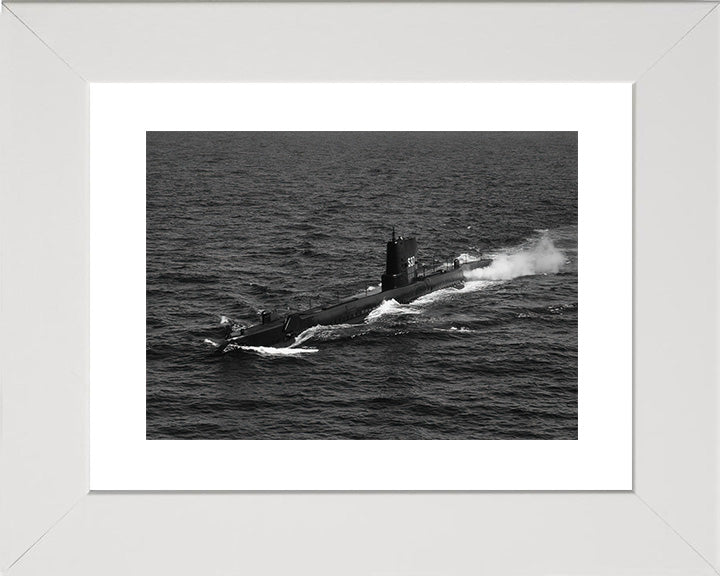 HMS Talent (P337) Photo Print - Port Side View - Royal Navy T Class Submarine Posters, Prints, & Visual Artwork Hampshire Prints 10 x 8 White Frame Yes