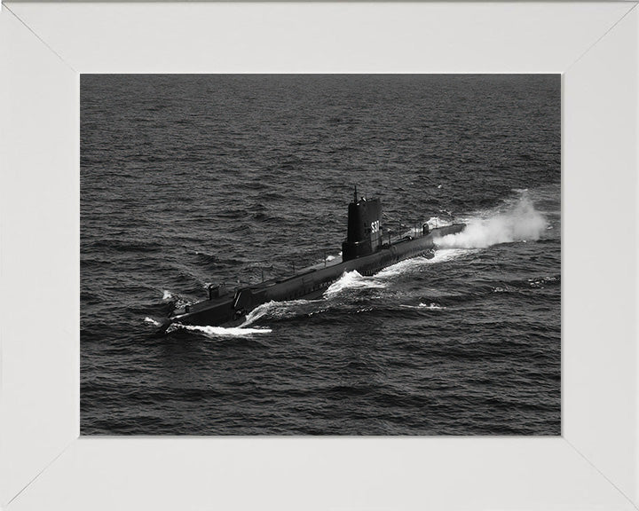 HMS Talent (P337) Photo Print - Port Side View - Royal Navy T Class Submarine Posters, Prints, & Visual Artwork Hampshire Prints 10 x 8 White Frame No