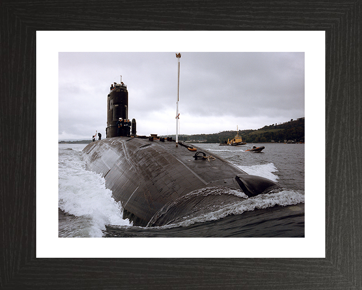 HMS Talent (S92) Trafalgar Class Submarine Photo Print Clyde 1994 Royal Navy Wall Art Naval Decor Posters, Prints, & Visual Artwork Hampshire Prints 10 x 8 Black Frame Yes