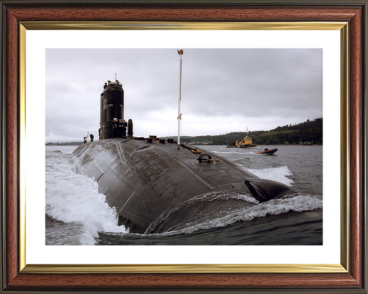 HMS Talent (S92) Trafalgar Class Submarine Photo Print Clyde 1994 Royal Navy Wall Art Naval Decor Posters, Prints, & Visual Artwork Hampshire Prints 10 x 8 Classic Frame Yes