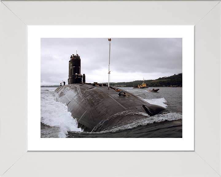 HMS Talent (S92) Trafalgar Class Submarine Photo Print Clyde 1994 Royal Navy Wall Art Naval Decor Posters, Prints, & Visual Artwork Hampshire Prints 10 x 8 White Frame Yes