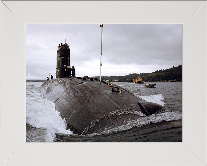 HMS Talent (S92) Trafalgar Class Submarine Photo Print Clyde 1994 Royal Navy Wall Art Naval Decor Posters, Prints, & Visual Artwork Hampshire Prints 10 x 8 White Frame No