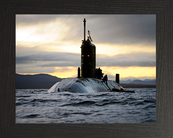 HMS Talent (S92) Photo Print - Port Bow View - Royal Navy Trafalgar Class Submarine Posters, Prints, & Visual Artwork Hampshire Prints 10 x 8 Black Frame No