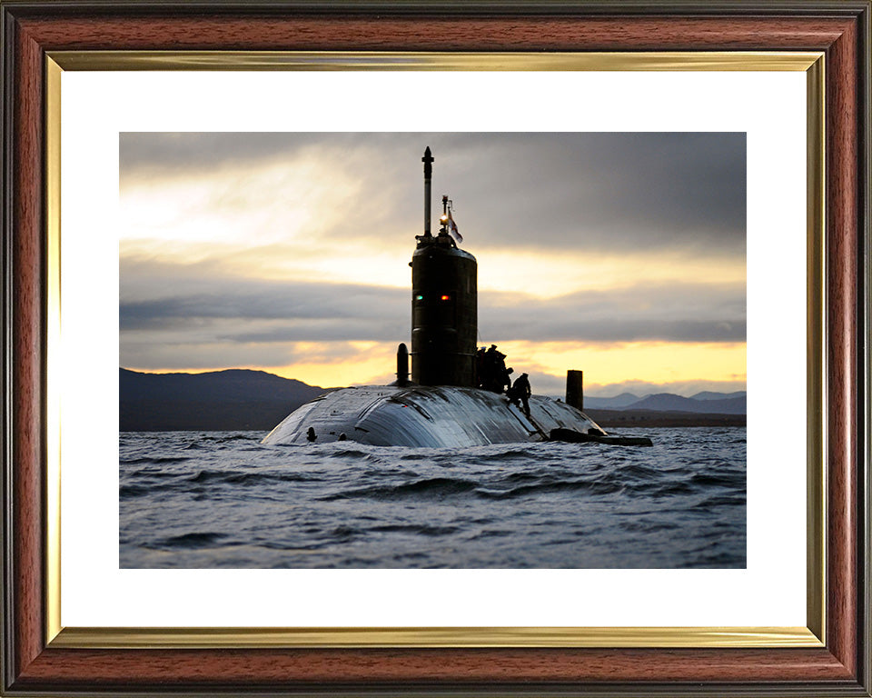 HMS Talent (S92) Photo Print - Port Bow View - Royal Navy Trafalgar Class Submarine Posters, Prints, & Visual Artwork Hampshire Prints 10 x 8 Classic Frame Yes