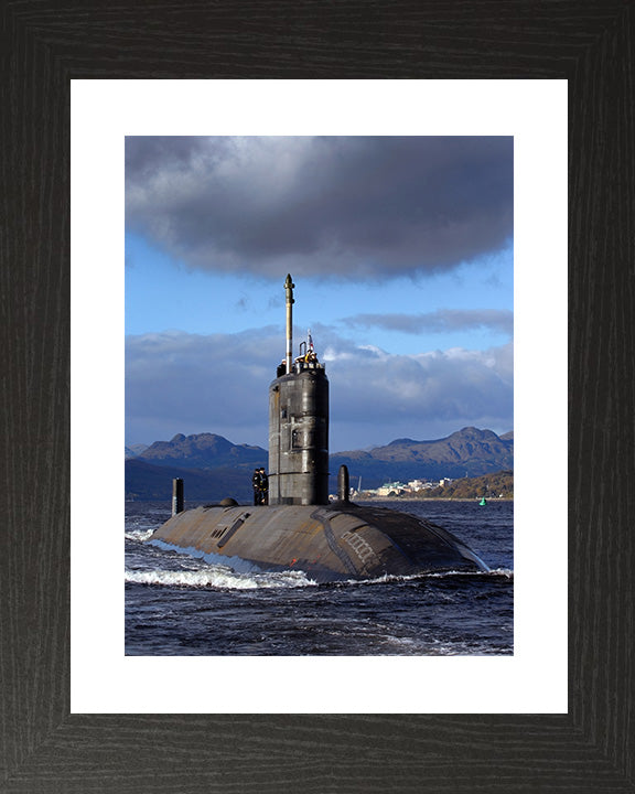 HMS Talent (S92) Trafalgar Class Submarine Photo Print Starboard Bow View Royal Navy Wall Art Naval Posters, Prints, & Visual Artwork Hampshire Prints 10 x 8 Black Frame Yes