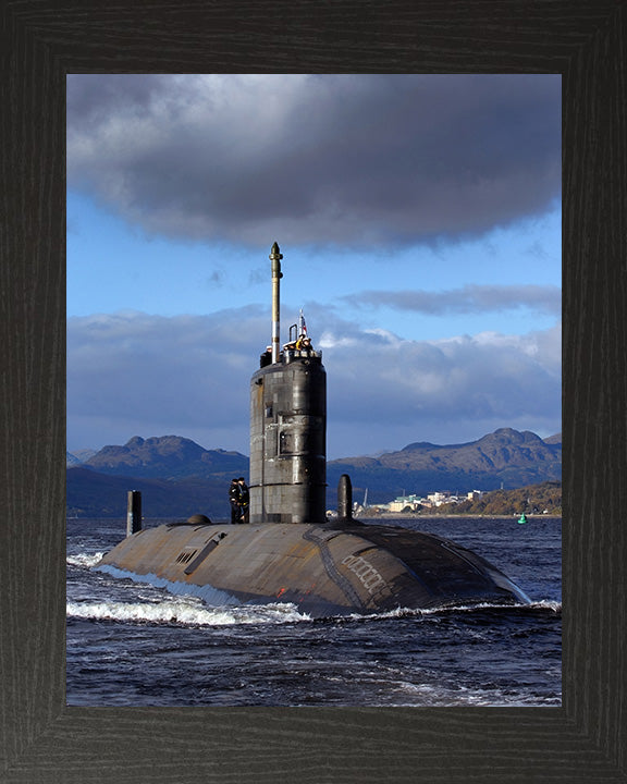 HMS Talent (S92) Trafalgar Class Submarine Photo Print Starboard Bow View Royal Navy Wall Art Naval Posters, Prints, & Visual Artwork Hampshire Prints 10 x 8 Black Frame No