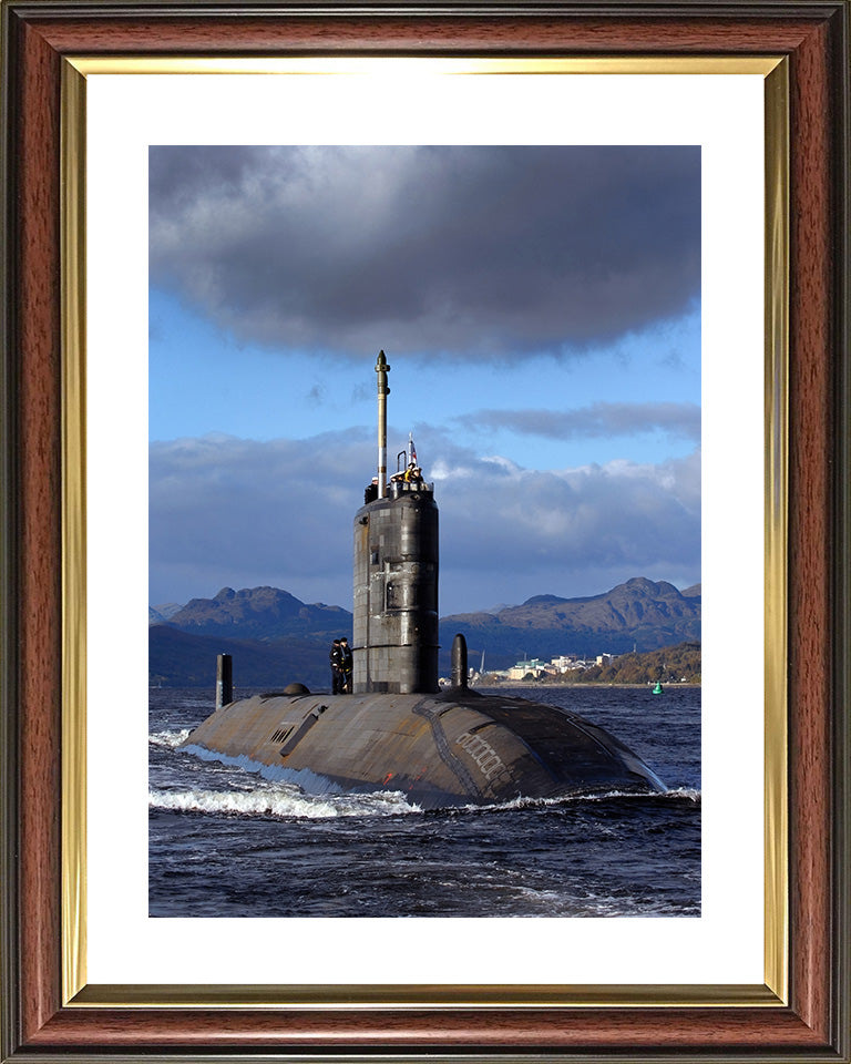 HMS Talent (S92) Trafalgar Class Submarine Photo Print Starboard Bow View Royal Navy Wall Art Naval Posters, Prints, & Visual Artwork Hampshire Prints 10 x 8 Classic Frame Yes