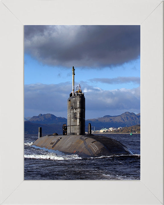 HMS Talent (S92) Trafalgar Class Submarine Photo Print Starboard Bow View Royal Navy Wall Art Naval Posters, Prints, & Visual Artwork Hampshire Prints 10 x 8 White Frame No