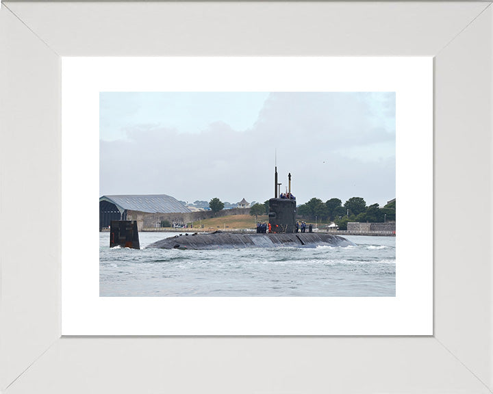 HMS Talent (S92) Photo Print - Starboard View - Royal Navy Trafalgar Class Submarine Posters, Prints, & Visual Artwork Hampshire Prints 10 x 8 White Frame Yes