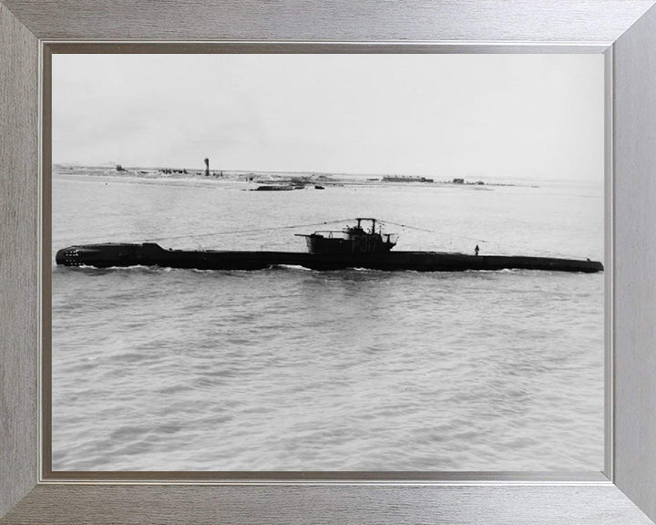 HMS Tally-Ho (P317) Photo Print - Port Side View - Royal Navy T Class Submarine Posters, Prints, & Visual Artwork Hampshire Prints 10 x 8 Silver Frame No