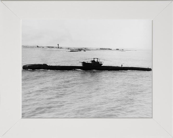 HMS Tally-Ho (P317) Photo Print - Port Side View - Royal Navy T Class Submarine Posters, Prints, & Visual Artwork Hampshire Prints 10 x 8 White Frame No