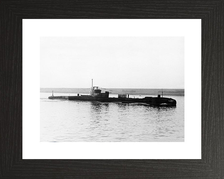 HMS Tally-Ho (P317) Photo Print - Starboard View - Royal Navy T Class Submarine Posters, Prints, & Visual Artwork Hampshire Prints 10 x 8 Black Frame Yes