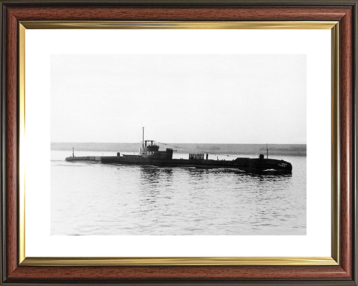 HMS Tally-Ho (P317) Photo Print - Starboard View - Royal Navy T Class Submarine Posters, Prints, & Visual Artwork Hampshire Prints 10 x 8 Classic Frame Yes