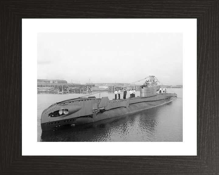 HMS Taurus (P339) Photo Print - Port Side View - Royal Navy T Class Submarine Posters, Prints, & Visual Artwork Hampshire Prints 10 x 8 Black Frame Yes