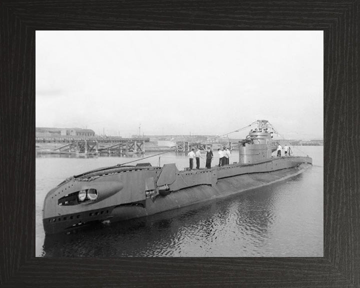 HMS Taurus (P339) Photo Print - Port Side View - Royal Navy T Class Submarine Posters, Prints, & Visual Artwork Hampshire Prints 10 x 8 Black Frame No