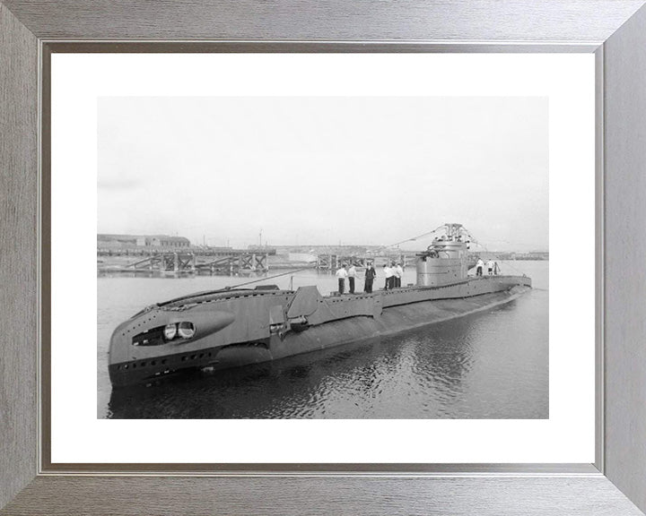 HMS Taurus (P339) Photo Print - Port Side View - Royal Navy T Class Submarine Posters, Prints, & Visual Artwork Hampshire Prints 10 x 8 Silver Frame Yes