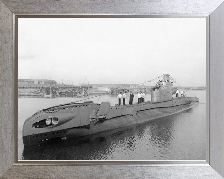 HMS Taurus (P339) Photo Print - Port Side View - Royal Navy T Class Submarine Posters, Prints, & Visual Artwork Hampshire Prints 10 x 8 Silver Frame No
