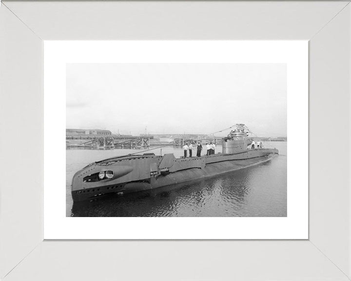 HMS Taurus (P339) Photo Print - Port Side View - Royal Navy T Class Submarine Posters, Prints, & Visual Artwork Hampshire Prints 10 x 8 White Frame Yes