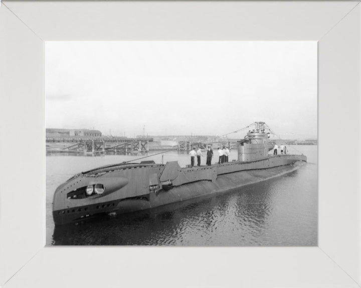 HMS Taurus (P339) Photo Print - Port Side View - Royal Navy T Class Submarine Posters, Prints, & Visual Artwork Hampshire Prints 10 x 8 White Frame No