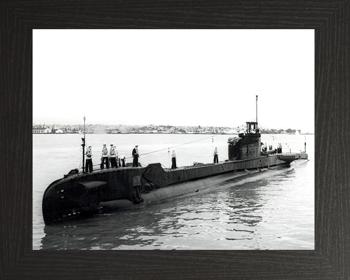 HMS Telemachus (P321) Photo Print - Port Side View - Royal Navy T Class Submarine Posters, Prints, & Visual Artwork Hampshire Prints 10 x 8 Black Frame Yes