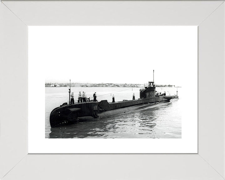 HMS Telemachus (P321) Photo Print - Port Side View - Royal Navy T Class Submarine Posters, Prints, & Visual Artwork Hampshire Prints 10 x 8 White Frame No