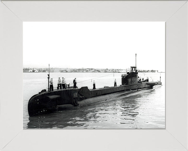 HMS Telemachus (P321) Photo Print - Port Side View - Royal Navy T Class Submarine Posters, Prints, & Visual Artwork Hampshire Prints 10 x 8 White Frame Yes