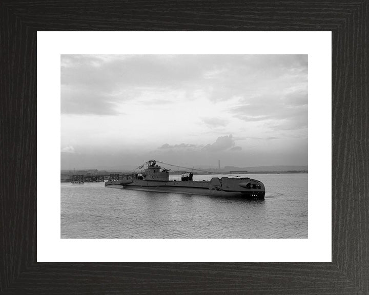 HMS Telemachus (P321) Photo Print - Starboard View - Royal Navy T Class Submarine Posters, Prints, & Visual Artwork Hampshire Prints 10 x 8 Black Frame Yes