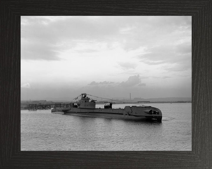 HMS Telemachus (P321) Photo Print - Starboard View - Royal Navy T Class Submarine Posters, Prints, & Visual Artwork Hampshire Prints 10 x 8 Black Frame No