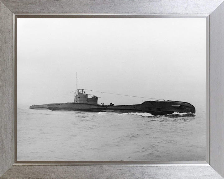 HMS Tempest (N86) Photo Print - Starboard View - Royal Navy T Class Submarine Posters, Prints, & Visual Artwork Hampshire Prints 10 x 8 Silver Frame No