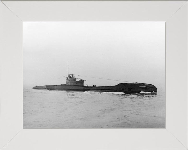 HMS Tempest (N86) Photo Print - Starboard View - Royal Navy T Class Submarine Posters, Prints, & Visual Artwork Hampshire Prints 10 x 8 White Frame No