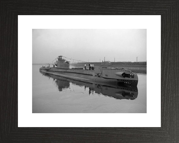 HMS Terrapin (P323) Photo Print - Starboard View - Royal Navy T Class Submarine Posters, Prints, & Visual Artwork Hampshire Prints 10 x 8 Black Frame Yes