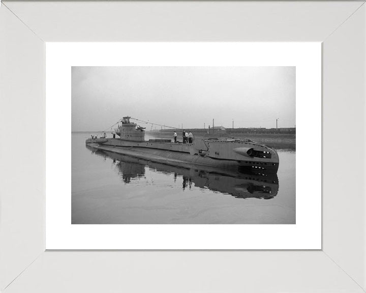 HMS Terrapin (P323) Photo Print - Starboard View - Royal Navy T Class Submarine Posters, Prints, & Visual Artwork Hampshire Prints 10 x 8 White Frame Yes