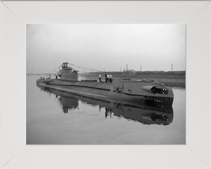 HMS Terrapin (P323) Photo Print - Starboard View - Royal Navy T Class Submarine Posters, Prints, & Visual Artwork Hampshire Prints 10 x 8 White Frame No