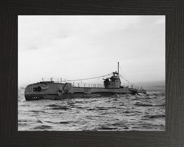 HMS Thorough (P324) Photo Print - Low Port Side View - Royal Navy T Class Submarine Posters, Prints, & Visual Artwork Hampshire Prints 10 x 8 Black Frame No