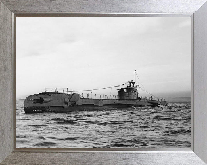 HMS Thorough (P324) Photo Print - Low Port Side View - Royal Navy T Class Submarine Posters, Prints, & Visual Artwork Hampshire Prints 10 x 8 Silver Frame No