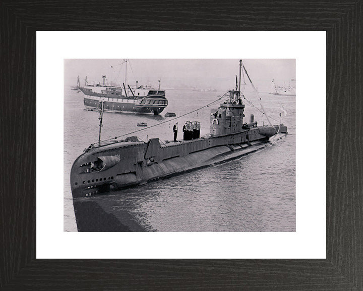 HMS Thorough (P324) Photo Print - Port Side View - Royal Navy T Class Submarine Posters, Prints, & Visual Artwork Hampshire Prints 10 x 8 Black Frame Yes