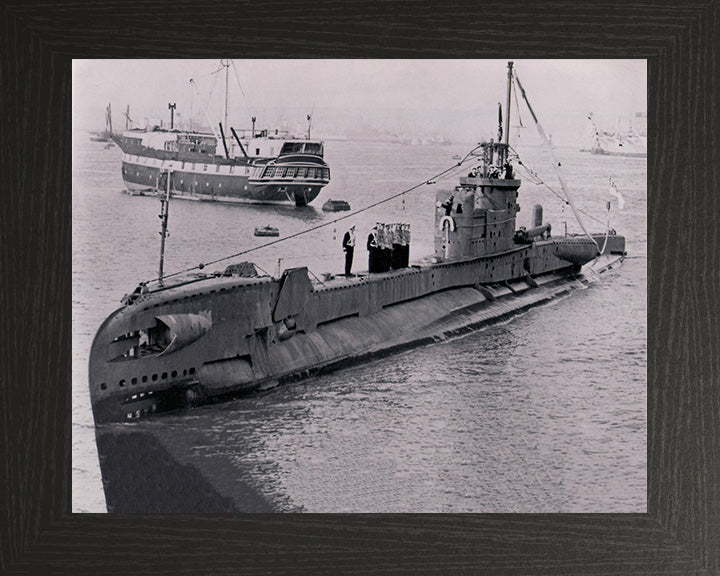 HMS Thorough (P324) Photo Print - Port Side View - Royal Navy T Class Submarine Posters, Prints, & Visual Artwork Hampshire Prints 10 x 8 Black Frame No