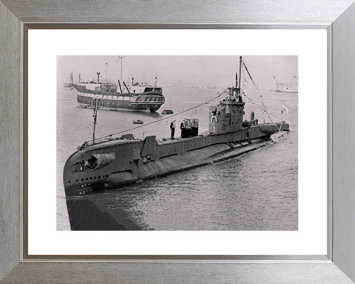 HMS Thorough (P324) Photo Print - Port Side View - Royal Navy T Class Submarine Posters, Prints, & Visual Artwork Hampshire Prints 10 x 8 Silver Frame Yes