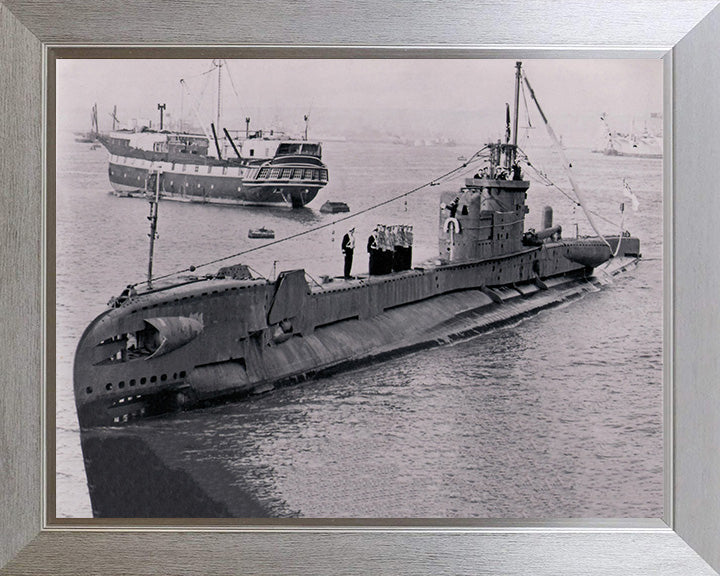 HMS Thorough (P324) Photo Print - Port Side View - Royal Navy T Class Submarine Posters, Prints, & Visual Artwork Hampshire Prints 10 x 8 Silver Frame No