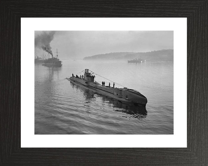 HMS Thunderbolt (N25) Photo Print - Starboard Bow View - Royal Navy T Class Submarine Posters, Prints, & Visual Artwork Hampshire Prints 10 x 8 Black Frame Yes