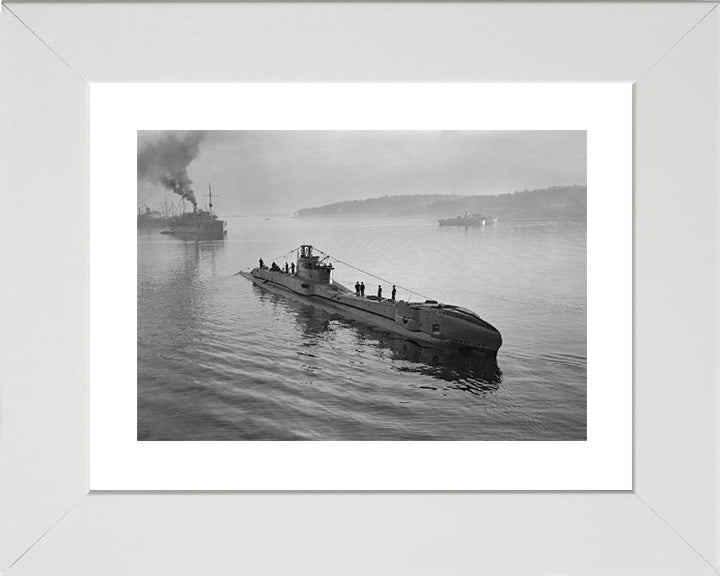 HMS Thunderbolt (N25) Photo Print - Starboard Bow View - Royal Navy T Class Submarine Posters, Prints, & Visual Artwork Hampshire Prints 10 x 8 White Frame Yes