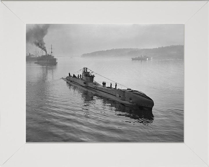HMS Thunderbolt (N25) Photo Print - Starboard Bow View - Royal Navy T Class Submarine Posters, Prints, & Visual Artwork Hampshire Prints 10 x 8 White Frame No